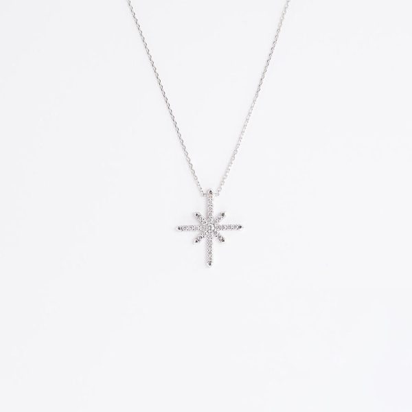 Star Diamond Pendant 18K White Gold | 0.57 CT