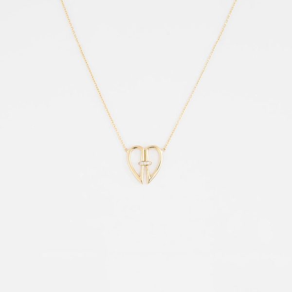 Movable Heart Pendant 18K Yellow Gold 