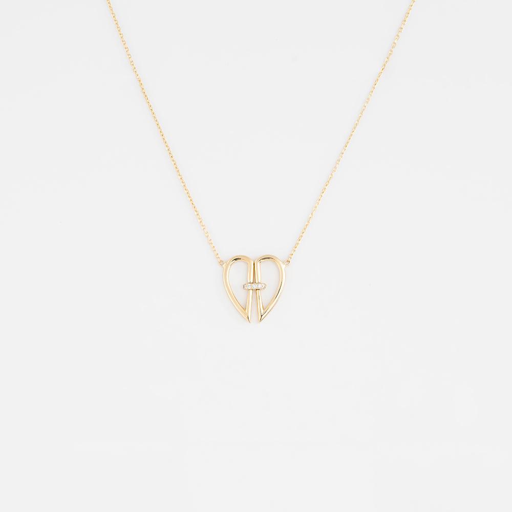 Movable Heart Pendant 18K Yellow Gold