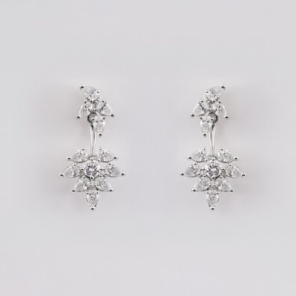 Pear Diamond Earrings | 18K Gold | 3.7CT