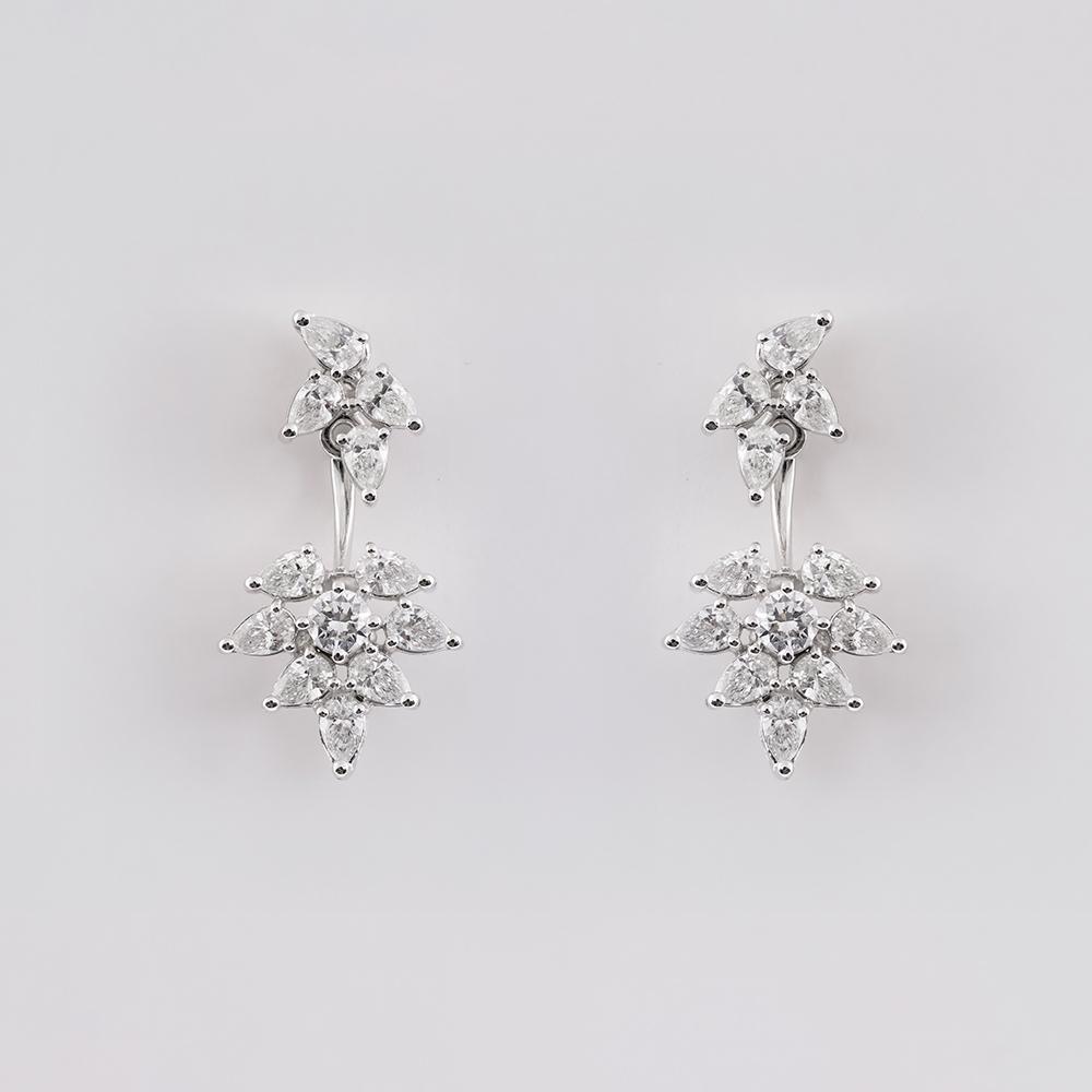 Pear Diamond Earrings | 18K Gold | 3.7CT