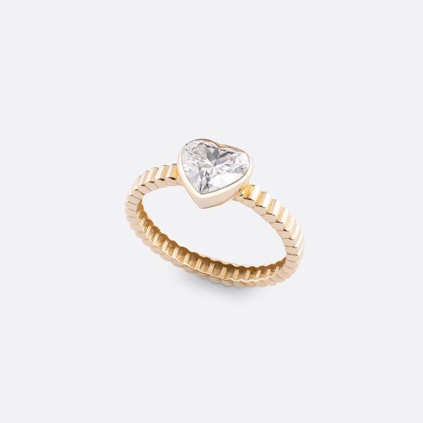 Heart Solitaire ring 18K Yellow Gold | 1.01CT