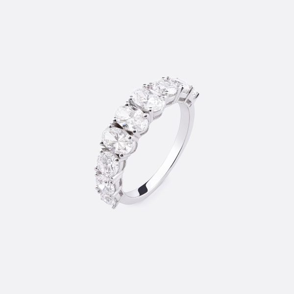 Semi Alliance diamond oval and round ring 18K | 2CT
