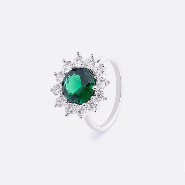 Green Emerald ring  18K Yellow Gold | 1.2CT
