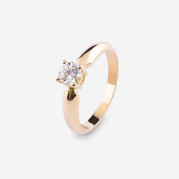 Solitaire Diamond Ring 18K Yellow Gold | 0.5CT