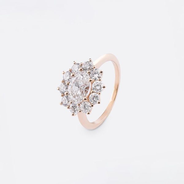 Oval Diamond Ring 18K Rose Gold | 2.5 CT