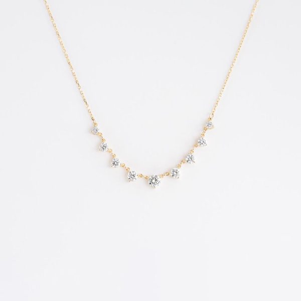 Diamond Necklace Nine studs 18K| 2.2CT