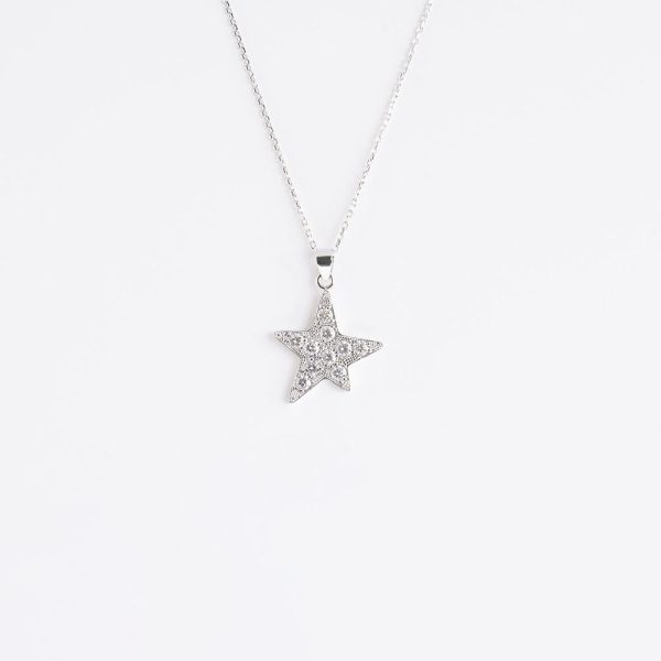 Diamond Star Pendant 18K White Gold | 1.1 CT