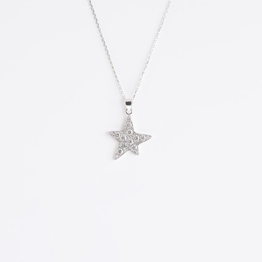 Diamond Star Pendant 18K White Gold | 1.1 CT
