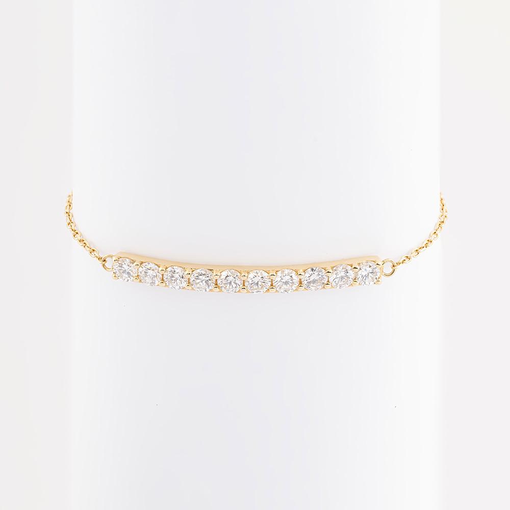 Diamond Chain Bracelet 18K Yellow Gold | 2.0 CT